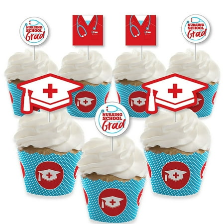 Nurse Graduation Cupcake Decoration Medical Nursing Graduation