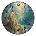 thumbnail image 5 of 9.84in Family Of Foxes PVC Canvas Wall and Table Clock with Canvas Texture, Black or Gold Hands, 5 of 11