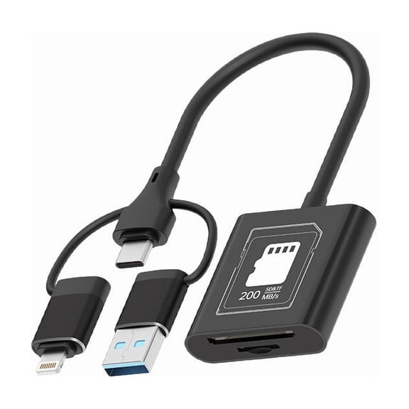 USB 3.0 SD/TF Card Reader for iPhone 15, Android Phone, Camera, Laptop - High Speed Memory Card Adapter