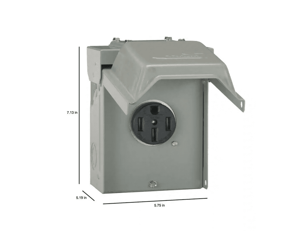GE ENERGY INDUSTRIAL SOLUTIONS Midwest Electric 50A 120/240V Outdoor Raintite Receptacle Enclosure U054P