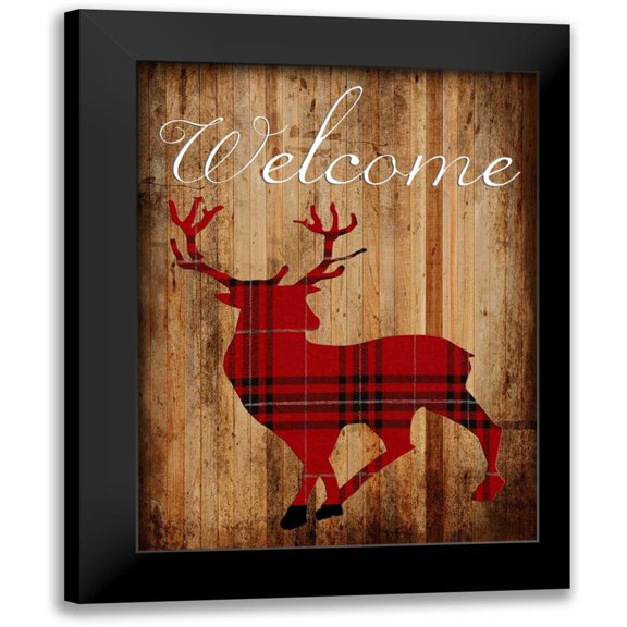 Lewis, Sheldon 12x14 Black Modern Framed Museum Art Print Titled - Holiday Deer