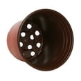 thumbnail image 4 of KINJOEK 6” x 4.33” x 5.20” Round Black Plastic Plant Pot with Drainage Holes (80 Count), 4 of 6