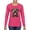 Fuschia, variant on My Favorite Breed is The One In Need | Colorful Labrador Dog | Dean Russo Art Animal Lover Womens Long Sleeve T-Shirt, Red, 2XL