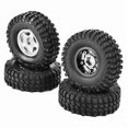 thumbnail image 3 of 4 pcs 1/24 RC Car Rubber Tires, RC Vehicle Wheels, Crawler Car Tires for Axial SCX24 90081, Titanium, 3 of 5