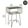 thumbnail image 3 of mDesign Steel Side/End Table Nightstand with Storage Shelf Basket - Bronze, 3 of 6