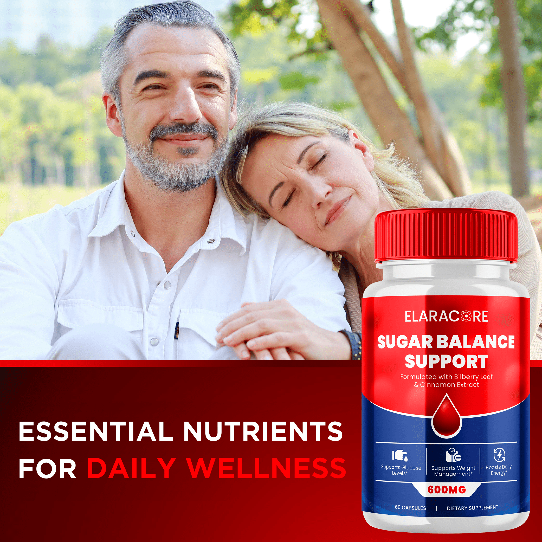 Elaracore Balance Support Capsules Elara Core Advanced Gluco Support Formula with Natural Ingredients 300 Capsules