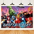 thumbnail image 5 of 49 Pcs Avengers Birthday Decorations,  Superhero Birthday Decorations with Cake Toppers, Balloons, Happy Birthday Banner, Backdrop, Large Cake Topper, Ribbon, 5 of 9