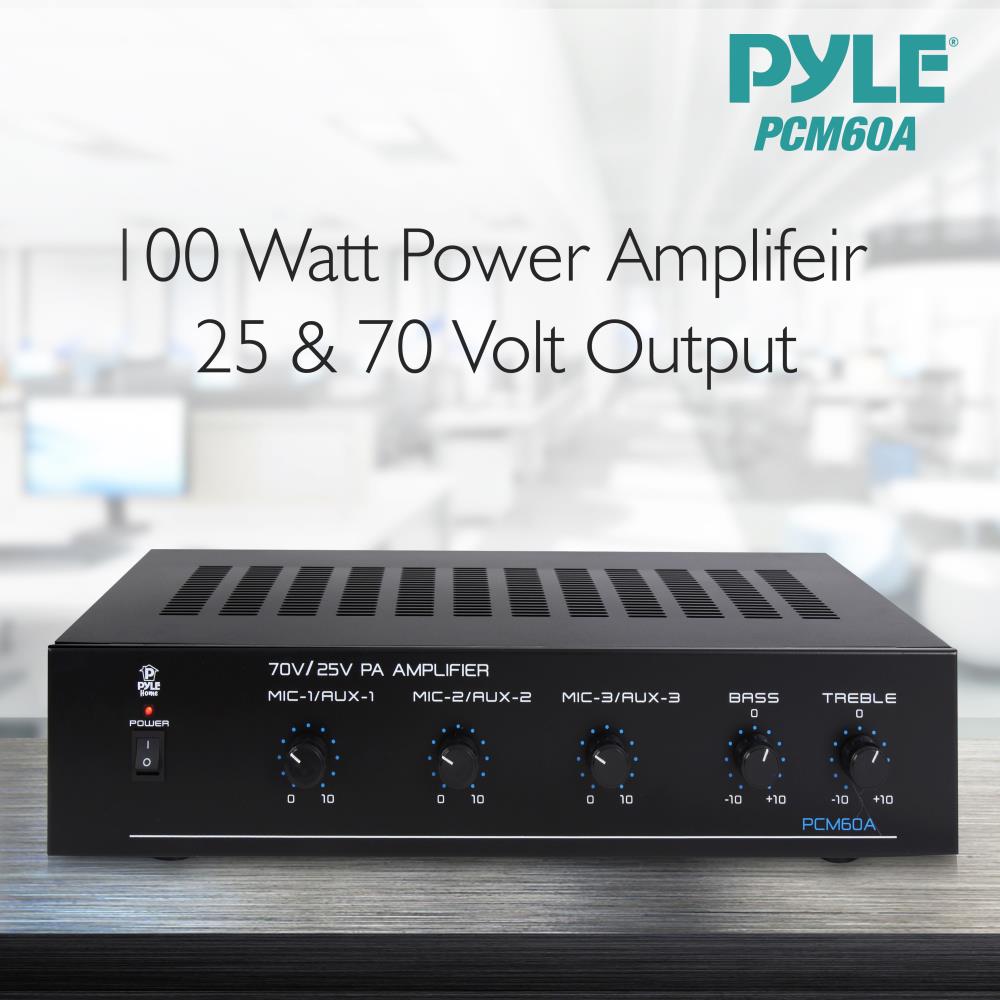 Pyle PCM60A Compact 100 Watt Power Amplifier Sound System with 3 Input Terminals - image 2 of 4