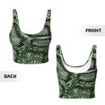 thumbnail image 5 of Picia Green Snakeskin Sports Bra for Women,Padded Strappy Sports Bras Medium Support Yoga Bra with Removable Cups,Running Yoga Bra-, 5 of 9