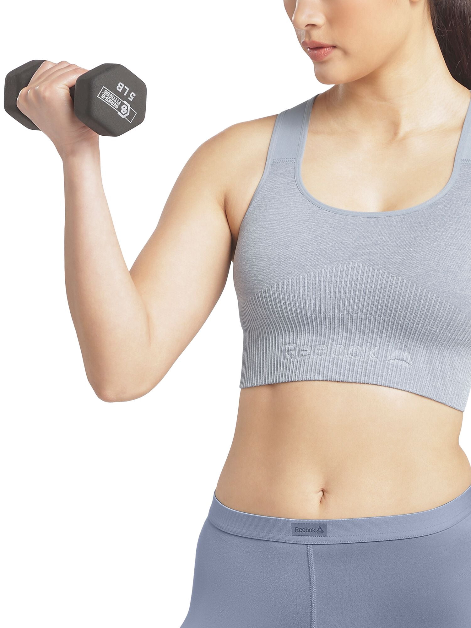 Reebok Women's Medium Impact Seamless Racerback Sports Bra, Sizes S - XXXL