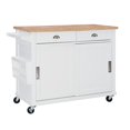 thumbnail image 1 of Linon Sherman Wood Kitchen Island in White, 1 of 20
