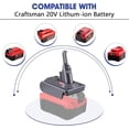 thumbnail image 3 of V6V7V8  Battery Adapter for Dyson V6 V7 V8,for Craftsman 20V V20 Lithium Battery Work for Dyson SV04 SV03 VTC4 DC59 DC58 DC62 SV09 for V6 Animal Motorhead V6 Slim Cordless Vacuum Battery Replacement, 3 of 10