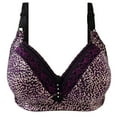 thumbnail image 2 of Womens Plus Size $5,Women Leopard Bra Wire Free Underwear One-Piece Bra Everyday Underwear, 2 of 6