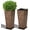 Bronze, variant on 2-Pack 24" Tall Metal Planter - Hand-Hammered Textured Large Copper Flower Pots Box with for Outdoor&Indoor, Garden, Porch, Patio, Yard with Pre-Drilled Drainage Holes
