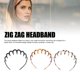 thumbnail image 3 of Diadema De Plástico En Zigzag De 3 Piezas, Banda Para El Cabello Con Peine De Dientes De Alta Reversible De Doble Cara En Forma De U Para Mujeres, Con Dientes Antideslizantes, 3 of 7
