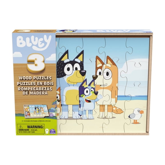 Set Rompecabezas Kids Puzzles Madera Bluey 72 Piezas