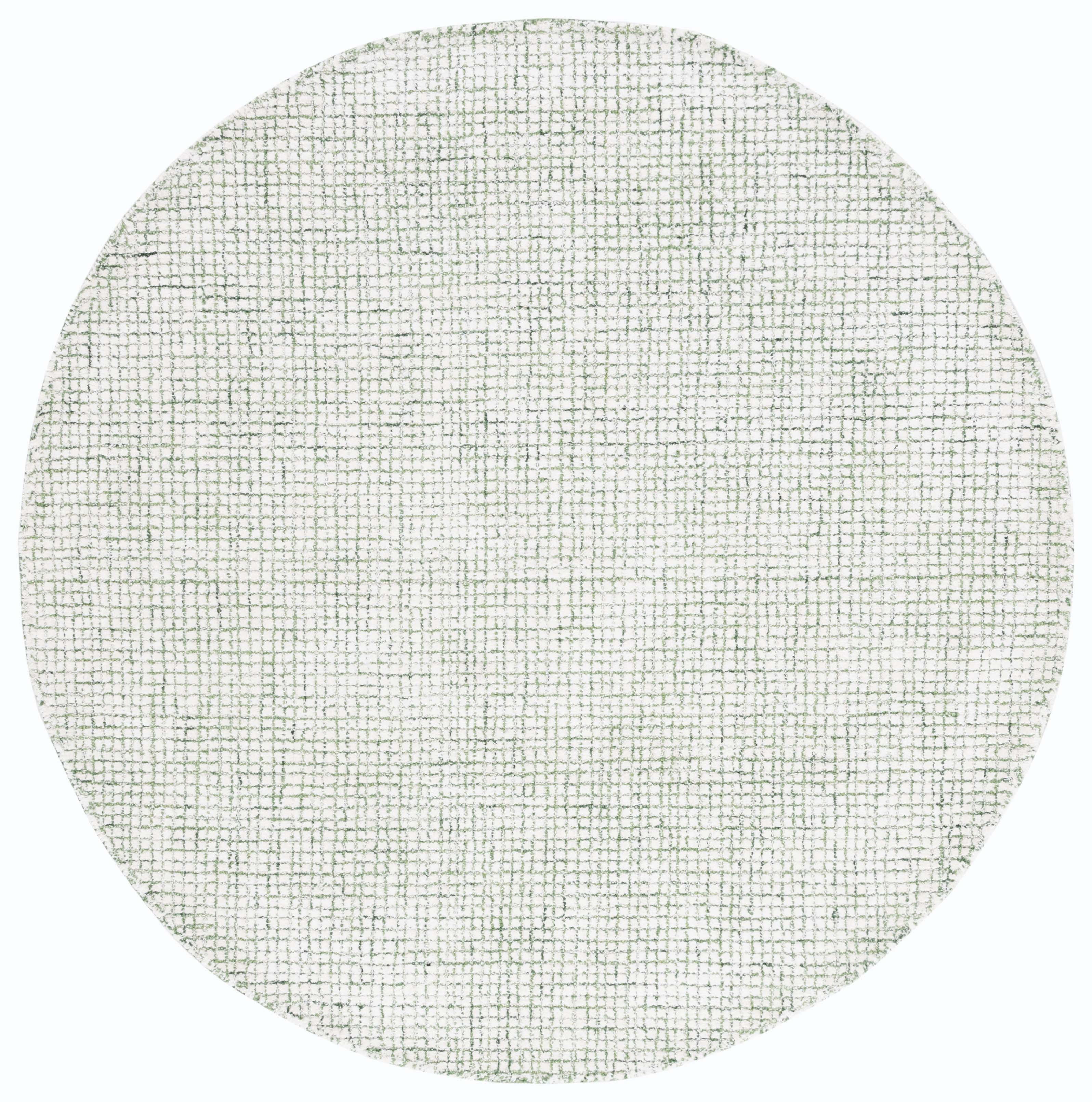 SAFAVIEH Abstract Dalia Geometric Area Rug, Ivory/Green, 4' x 4' Round