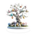 thumbnail image 3 of Easter Decorations Colorful Easter Bunny Tabletop Ornament,Spring Fashion Decorative Sculpture Figurine 2D Acrylic for Home Kitchen Easter Party,Birthday Gifts for Women Beige-w, 3 of 6