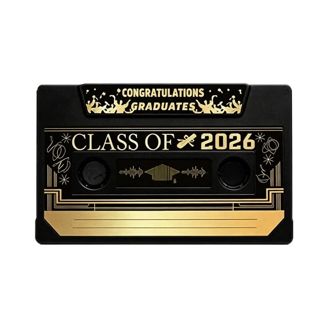 2026 Graduation Retro Tape Audio Message Book And Luminescent LED Graduation Cap Puzzle Card 300 Second Recording Memory Box