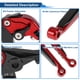 thumbnail image 4 of Palancas de freno y embrague cortas y largas para Kawasaki NINJA650R 2009-2016, palanca de freno ajustable de motocicleta, aleación de aluminio, cabeza roja, mango negro, 4 of 6