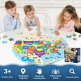 thumbnail image 6 of 70 Piece USA Map Floor Puzzle for Kids Ages 4-8, Jumbo Round US Geography Puzzle with 50 States and Capitals, Educational Learning Toy for Boys and Girls, 6 of 6