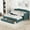 Green, variant on MODERNLUXE Upholstery Twin Size Daybed with Trundle and Drawers, Gray