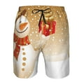 thumbnail image 3 of Logiee Christmas Snowman Gift Print Mens Swim Trunks Quick Dry Board Shorts,Breathable Hawaii Beach Shorts Swimwear Bathing Suits-Large, 3 of 6