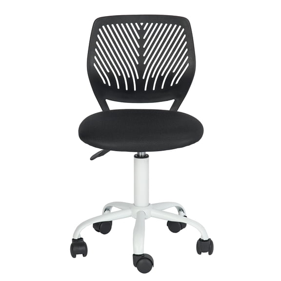 Homy Casa Teen Task Chair, Armless Office Chair Swivel with Soft Cushion for Study Kids Teens Child