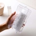 thumbnail image 4 of 1PC Cotton Pad Organizer Storage Case Square Container Makeup Holder Box (Transparent White), 4 of 9