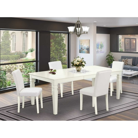Dining Room Set Linen White, LGAB5-LWH-64