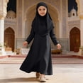thumbnail image 2 of REDARER Girls Modest Abaya Dress with Matching Hijab Long Sleeve Maxi Dress Two Piece Set for Eid & Formal Wear,7-8 Years, 2 of 6
