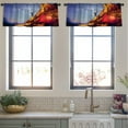 thumbnail image 4 of LALILO Kitchen Curtain Valance Bike Adventure Rod Pocket Window Curtain 52"x 18" Set of 2, 4 of 6