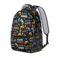 thumbnail image 2 of Game Controller Black Pattern Backpack for School, Cute School Bag with Adjustable Shoulder Straps and Padded Back, 15.3"x11"x6.7", 2 of 5