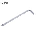 thumbnail image 3 of Uxcell 2pcs Ball End Hex Key Wrench 8mm CR-V L-Shape Extra Long Arm Hexagon Metric Wrenches Repairing Tool, Silver Tone, 3 of 8