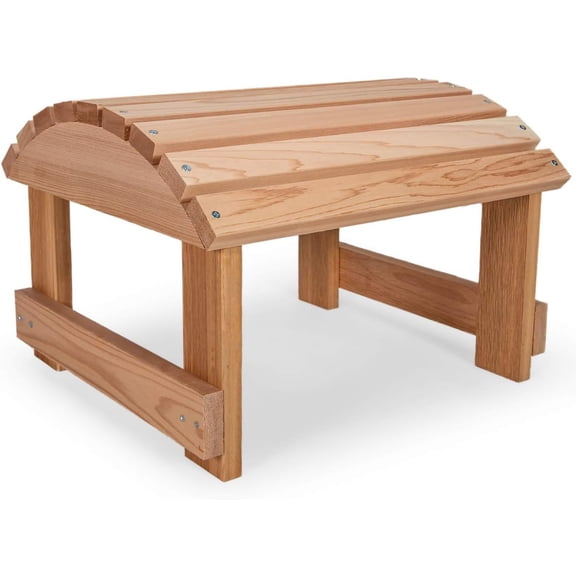 AO18 Patio Ottoman Outdoor Foot Rest Chair | Handcrafted Western Red | Sanded Finish | Snug-Fitting Parts |17x18x12