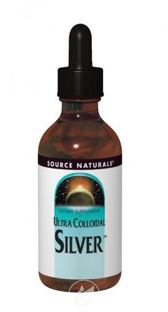 Ultra Colloidal Silver Liquid 4 Fl Oz by Source Naturals, Pack of 2