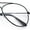 Black, variant on Iconic Tear Drop Shape Air Force Officer Metal Rim Cop Clear Lens Glasses Gold