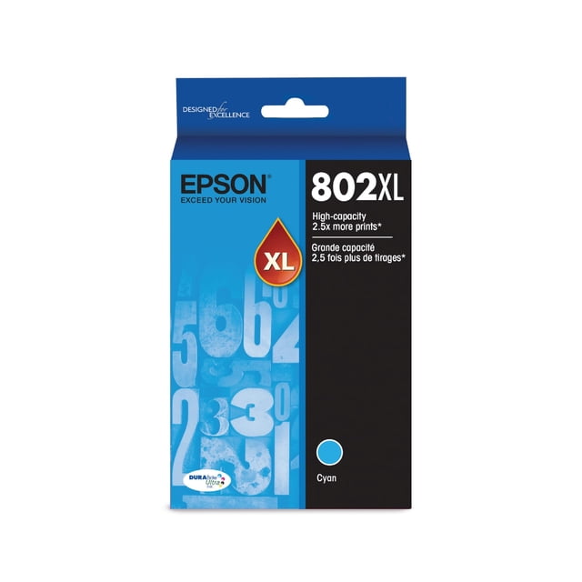 Cartucho de tinta Epson 802 DuraBrite de ultra alta capacidad cian