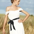 thumbnail image 5 of OUNONA Wedding Belt Silk Belt Various Occasions Belt Bridesmaid 180x5cm Black, 5 of 8