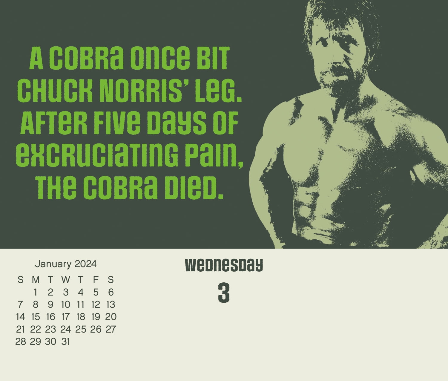 2024 Chuck Norris Box Calendar