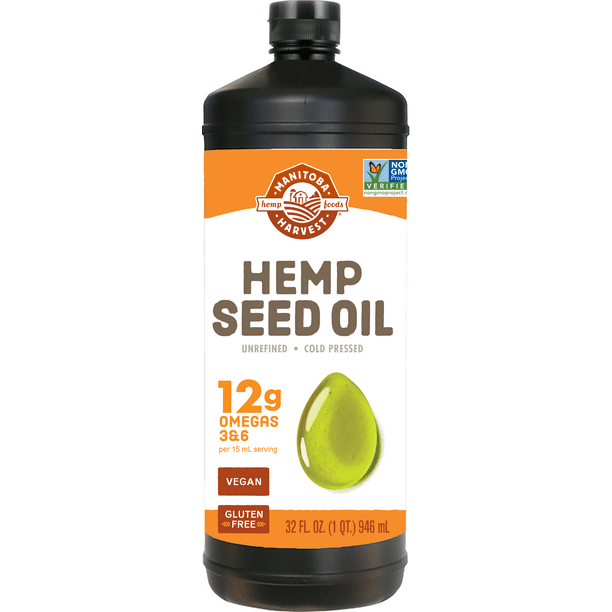 Manitoba Harvest Cold Pressed Hemp Seed Oil, 12 g of Omegas 3 & 6 Per