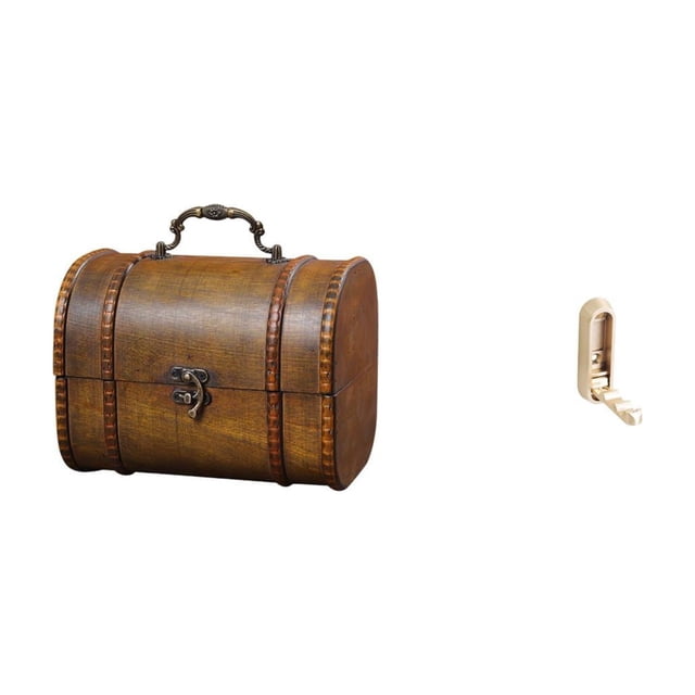 organizador de joyas vintage de madera con ganchos plegables para pared, ideal para anillos, toallas, batas y almacenamiento decorativo en el ar