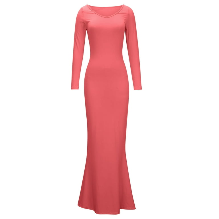 fitted lace wedding dress PRETTYGARDEN Women's Bodycon Maxi Dress Fall Spring Fashion Long Sleev