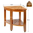 thumbnail image 3 of Banco de ducha MRTEAK de teca de 18" en esquina, resistente al agua, 3 of 8