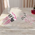 thumbnail image 4 of Unique Bargains 10 Pcs Mermaid Makeup Brush Set for Bathroom Red Plastic Handle Nylon Hair, 4 of 5