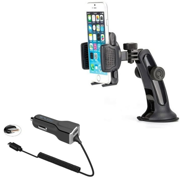 Car Charger w Car Mount for Samsung Galaxy A73 5G,A53 5G,A33 5G,A13 5G,A03s Phones - 30W Type-C Power Adapter, Dash Windshield Air Vent Holder