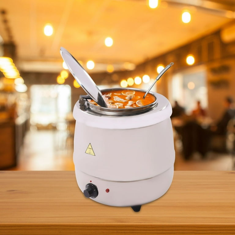 OUKANING 10L/2.64Gal Commercial Restaurant Soup Kettle Buffet Warming Pot  Electric Soup Warmer Kitchen 35-80 ℃ 