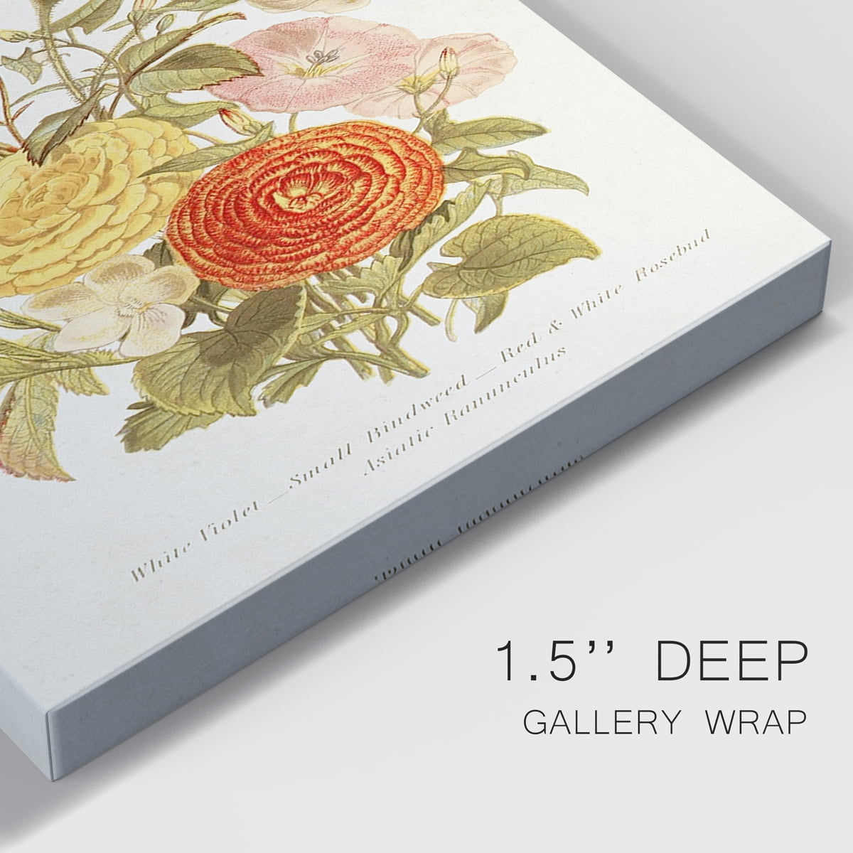 Antique Floral Bouquet I Premium Gallery Wrapped Canvas - Ready to Hang - 24 x 36 Each