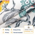 thumbnail image 6 of DriftAway Ada Sketch Botanical Flower Floral Leaf Print Thermal Insulated Window Curtain Swag Valance Rod Pocket 52 Inch by 28 Inch Plus 2 Inch Header Ivory Orange Teal, 6 of 6