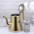 thumbnail image 2 of 1.5L Stainless Steel Tea Pot Water Kettle Tea Kettle with Strainer for Home Restaurant (Golden), 2 of 9